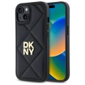 Etui DKNY Quilted Stack Logo na iPhone 15 - czarne DKNY