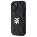 Etui DKNY Quilted Stack Logo na iPhone 15 - czarne DKNY