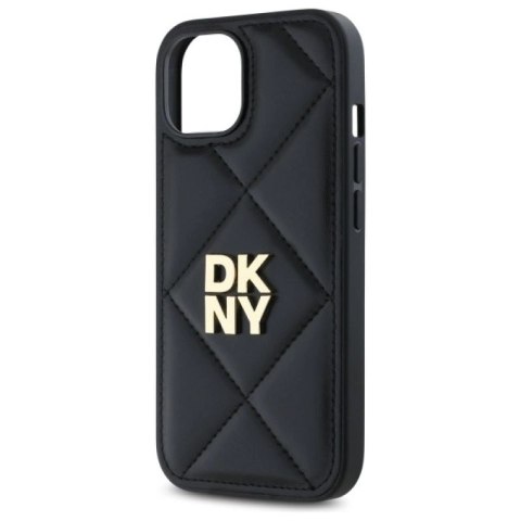 Etui DKNY Quilted Stack Logo na iPhone 15 - czarne DKNY
