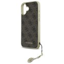 Etui Guess 4G Charms Collection na iPhone 16 Plus - brązowe Guess