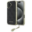 Etui Guess 4G Charms Collection na iPhone 16 Plus - czarne Guess