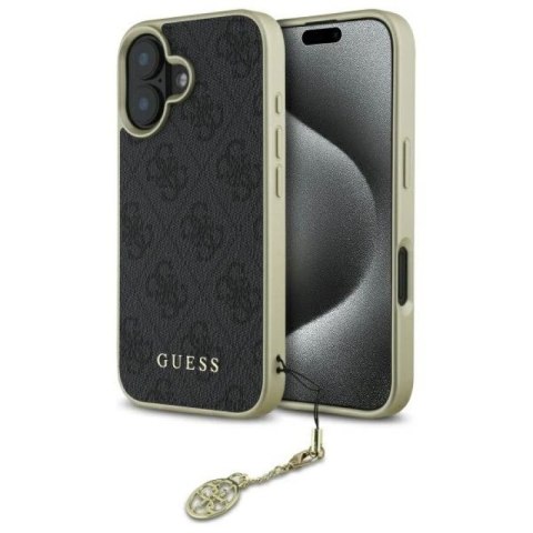 Etui Guess 4G Charms Collection na iPhone 16 Plus - czarne Guess