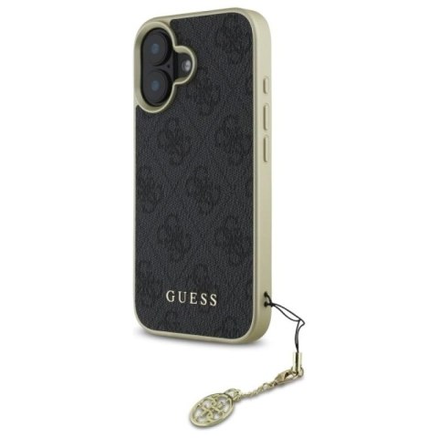 Etui Guess 4G Charms Collection na iPhone 16 Plus - czarne Guess