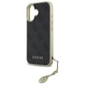 Etui Guess 4G Charms Collection na iPhone 16 Plus - czarne Guess