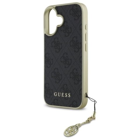 Etui Guess 4G Charms Collection na iPhone 16 Plus - czarne Guess