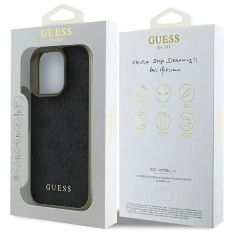 Etui Guess 4G Charms Collection na iPhone 16 Pro Max - czarne Guess