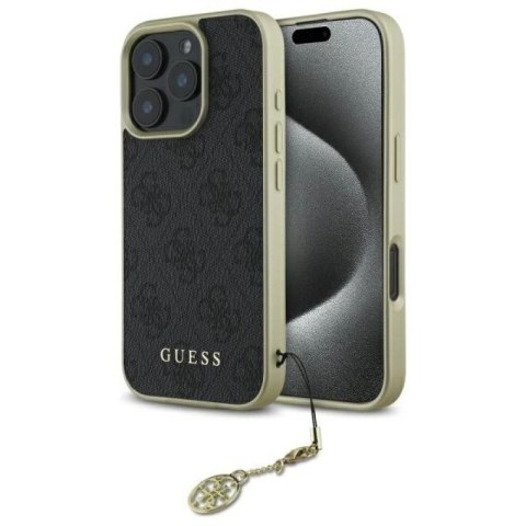 Etui Guess 4G Charms Collection na iPhone 16 Pro - czarne Guess