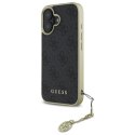 Etui Guess 4G Charms Collection na iPhone 16 - czarne Guess