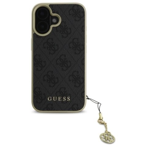 Etui Guess 4G Charms Collection na iPhone 16 - czarne Guess