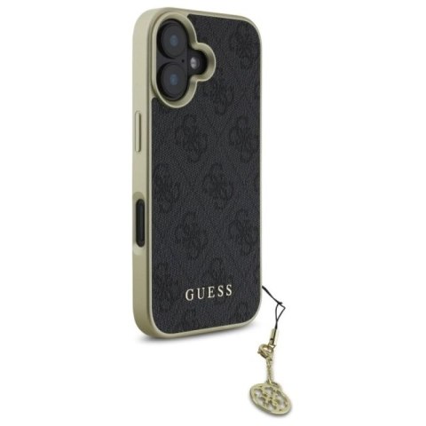 Etui Guess 4G Charms Collection na iPhone 16 - czarne Guess