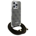 Etui Guess Crossbody Cord 4G Print na iPhone 16 Pro - brązowe Guess