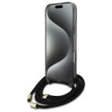 Etui Guess Crossbody Cord Script MagSafe na iPhone 16 Pro - czarne Guess