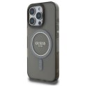 Etui Guess IML Glitter Circle MagSafe na iPhone 16 Pro - czarne Guess