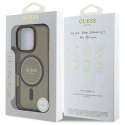 Etui Guess IML Glitter Circle MagSafe na iPhone 16 Pro - czarne Guess