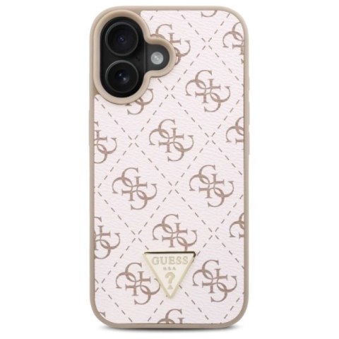 Etui Guess New 4G Triangle na iPhone 16 Plus - białe Guess