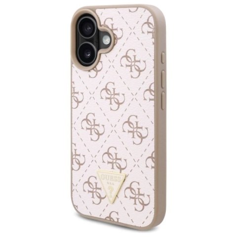 Etui Guess New 4G Triangle na iPhone 16 Plus - białe Guess