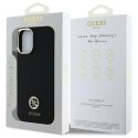 Etui Guess Silicone Logo Strass 4G na iPhone 16 - czarne Guess