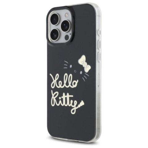 Etui Hello Kitty IML Golden Diva MagSafe na iPhone 16 Pro Max - czarne Hello Kitty