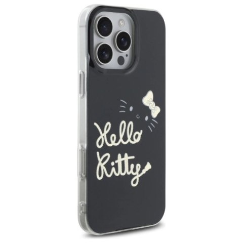 Etui Hello Kitty IML Golden Diva MagSafe na iPhone 16 Pro Max - czarne Hello Kitty
