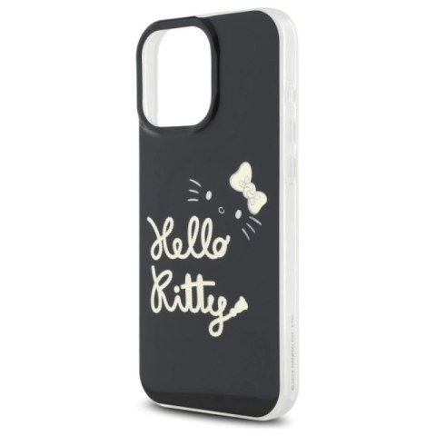 Etui Hello Kitty IML Golden Diva MagSafe na iPhone 16 Pro Max - czarne Hello Kitty
