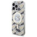 Etui Hello Kitty IML Golden Leaves MagSafe na iPhone 16 Pro Max - białe Hello Kitty
