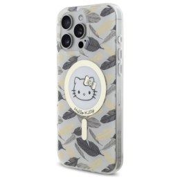 Etui Hello Kitty IML Golden Leaves MagSafe na iPhone 16 Pro Max - białe Hello Kitty