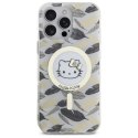 Etui Hello Kitty IML Golden Leaves MagSafe na iPhone 16 Pro Max - białe Hello Kitty
