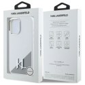 Etui Karl Lagerfeld Silicone Initial Metal Logo MagSafe na iPhone 16 - białe Karl Lagerfeld