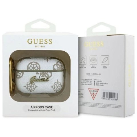 Guess GUAP2PG4GPH AirPods Pro 2 (2022/2023) cover biały/white 4G Hook Guess