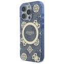 Guess GUHMP16XH4PYEEB iPhone 16 Pro Max 6.9" niebieski/blue hardcase IML Peony On 4G Background MagSafe Guess