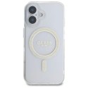 Guess GUHMP16MHFGERET iPhone 16 Plus 6.7" przeźroczysty/transparent hardcase IML Glitter Circle MagSafe Guess