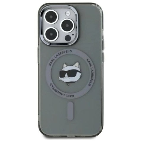 Karl Lagerfeld KLHMP15XHLSCHK iPhone 15 Pro Max 6.7" czarny/black hardcase IML Metal Choupette Head MagSafe WD