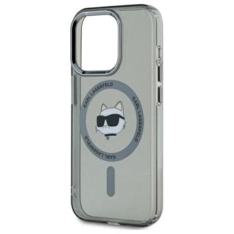 Karl Lagerfeld KLHMP15XHLSCHK iPhone 15 Pro Max 6.7" czarny/black hardcase IML Metal Choupette Head MagSafe WD