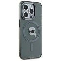Karl Lagerfeld KLHMP15XHLSKIK iPhone 15 Pro Max 6.7" czarny/black hardcase IML Metal Karl Head MagSafe WD