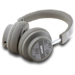 DKNY słuchawki nauszne Bluetooth DKBHM2PCSHLE beżowy/beige Checkered Pattern DKNY