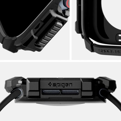 Etui Spigen Rugged Armor na Apple Watch 10 46 mm - czarne Spigen