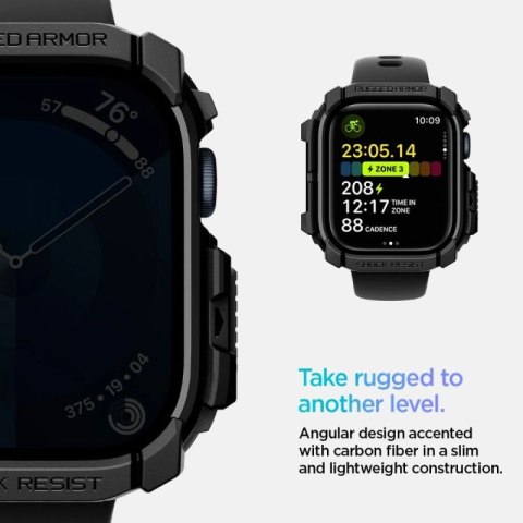 Etui Spigen Rugged Armor na Apple Watch 10 46 mm - czarne Spigen