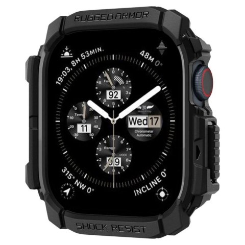 Etui Spigen Rugged Armor na Apple Watch 10 46 mm - czarne Spigen