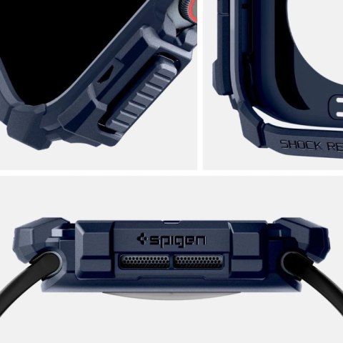 Etui Spigen Rugged Armor na Apple Watch 10 46 mm - granatowe Spigen