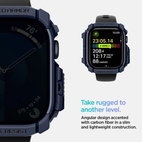 Etui Spigen Rugged Armor na Apple Watch 10 46 mm - granatowe Spigen