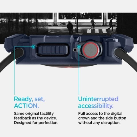 Etui Spigen Rugged Armor na Apple Watch 10 46 mm - granatowe Spigen