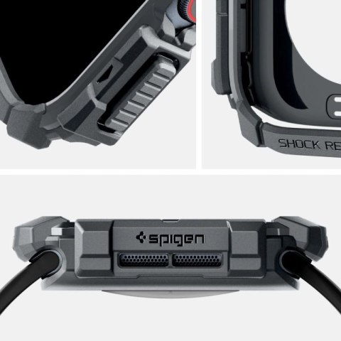 Etui Spigen Rugged Armor na Apple Watch 10 46 mm - szare Spigen