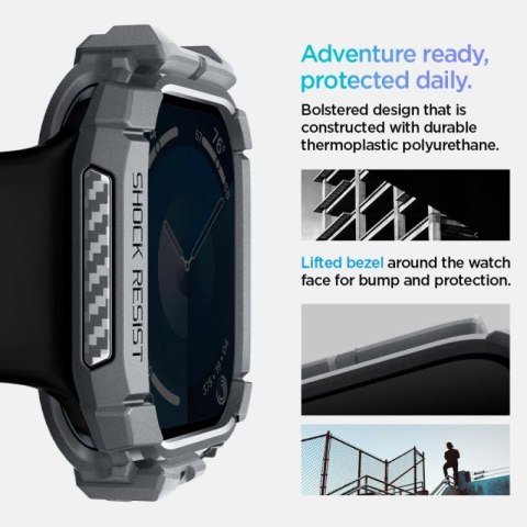 Etui Spigen Rugged Armor na Apple Watch 10 46 mm - szare Spigen