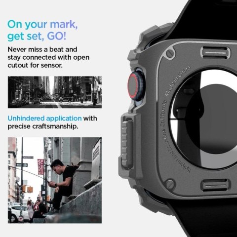 Etui Spigen Rugged Armor na Apple Watch 10 46 mm - szare Spigen