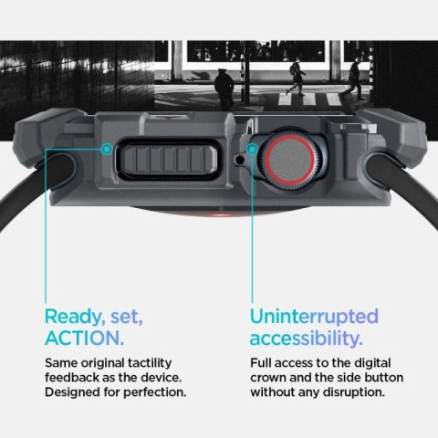 Etui Spigen Rugged Armor na Apple Watch 10 46 mm - szare Spigen