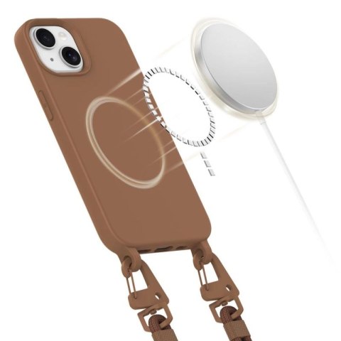 Etui Tech-Protect MagNecklace MagSafe na iPhone 13 - brązowe Tech-Protect
