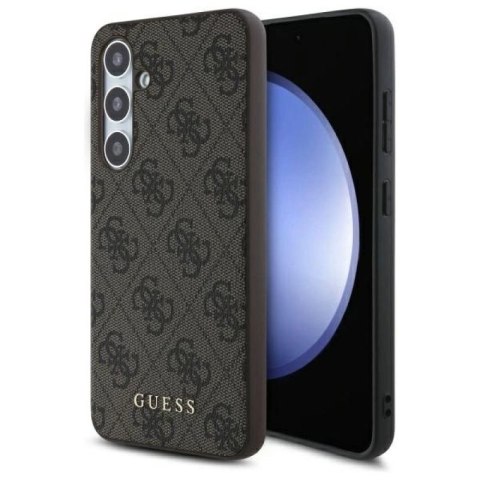 Guess GUHCS24FEG4GFBR S24 FE S721 brązowy/brown hardcase 4G Metal Gold Logo Guess