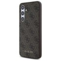 Guess GUHCS24FEG4GFBR S24 FE S721 brązowy/brown hardcase 4G Metal Gold Logo Guess