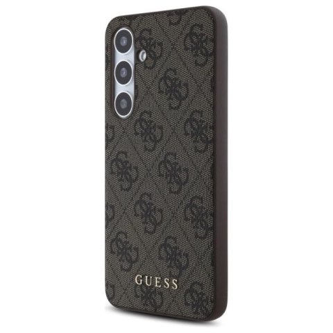 Guess GUHCS24FEG4GFBR S24 FE S721 brązowy/brown hardcase 4G Metal Gold Logo Guess