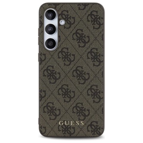 Guess GUHCS24FEG4GFBR S24 FE S721 brązowy/brown hardcase 4G Metal Gold Logo Guess